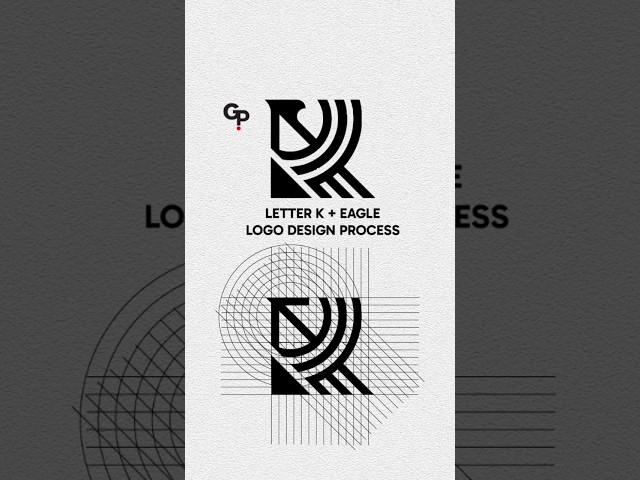 Minimalist Logo Design Process | Letter K + Eagle Logo | Adobe Illustrator Tutorial #logo