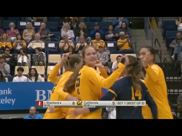 Stanford vs California 2024 Women's College Volleyball | Oct 23, 2024