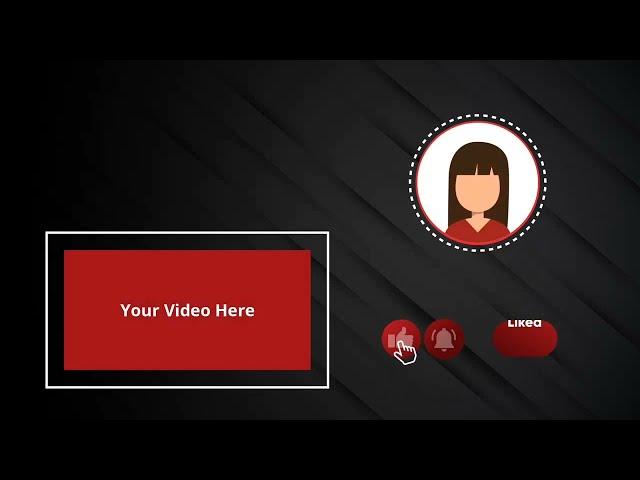 Outro template | end card template | how to add end screen on youtube video | end screen