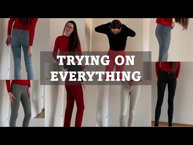TRYING ON EVERY PIECE OF CLOTHING I OWN | Jeans, pants, shorts, leggings, gym wear