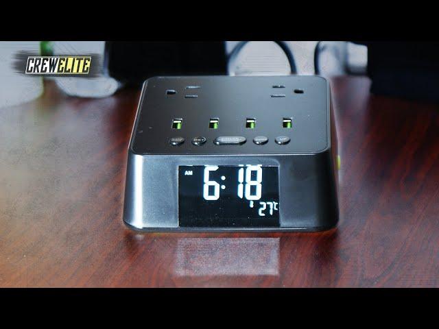 Kungfuking: Multifunctional Surge Protected Alarm Clock Charging Station | W/ 2 AC & 4 USB [REVIEW]