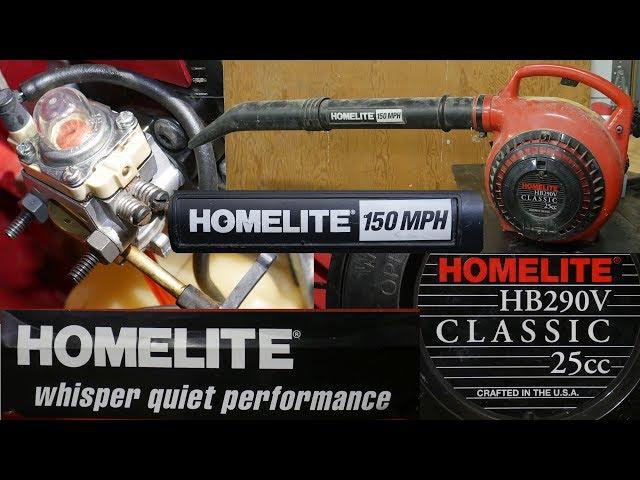 Homelite Blower HB290V 25cc revived with new fuel line, primer bulb and cleaning