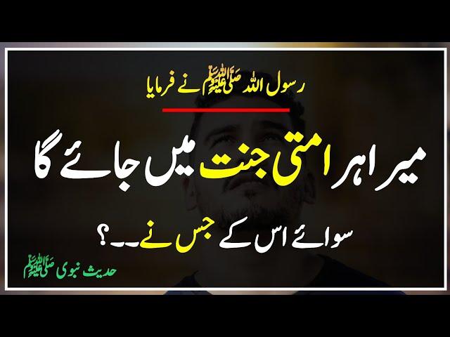 Hadees Nabvi | Mera Har Ummati Jannat Me Jaye Ga Sawaye Uske Jo | Islamic Urdu Pakistan