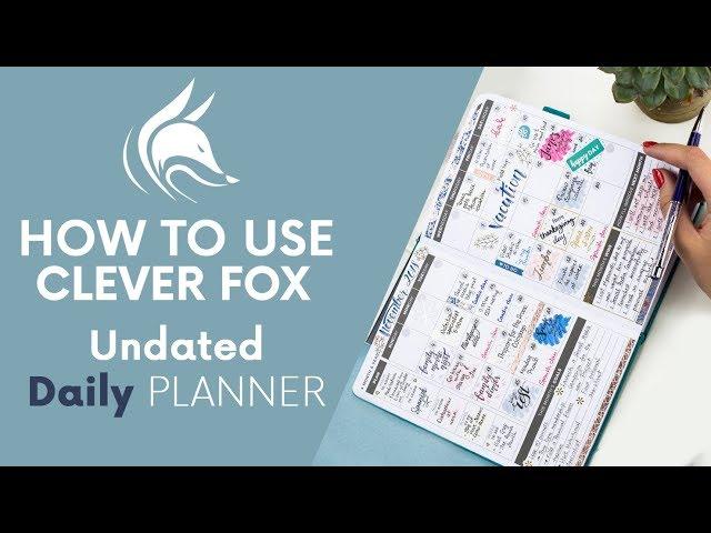 [How to Use] Clever Fox Undated DAILY Planner. Best Agenda & Daily Calendar to Boost Productivity