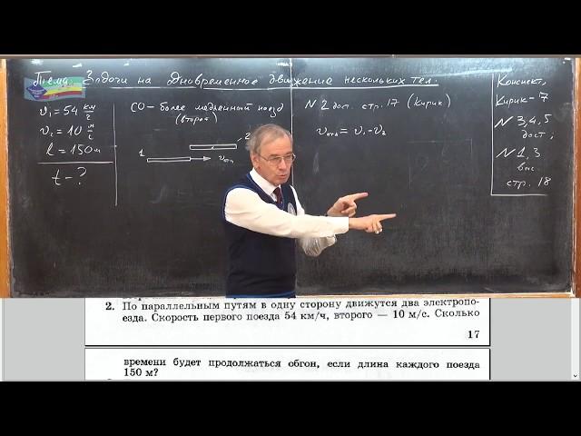 Урок 21 (осн). Задачи на одновременное движение тел