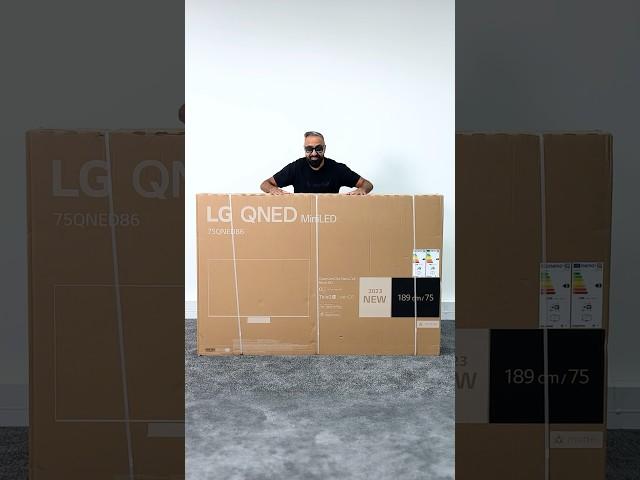 75 inch LG QNED MiniLED 86 TV ASMR Unboxing (2023)