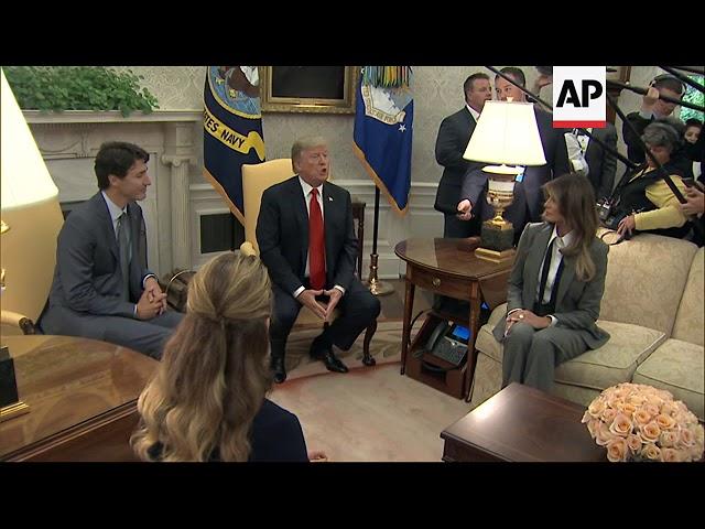 Trump, Trudeau Debate NAFTA in Oval Office