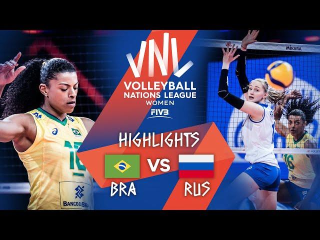 BRA vs. RUS - Highlights Week 2 | Women's VNL 2021