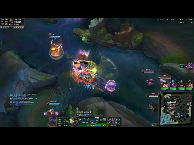 3v5 Master Yi pentakill against fed enemy team