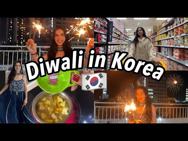 My first Diwali in Korea | shopping, cooking at home ‍️