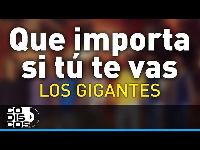 Que Importa Si Te Vas, Los Gigantes Del Vallenato - Audio
