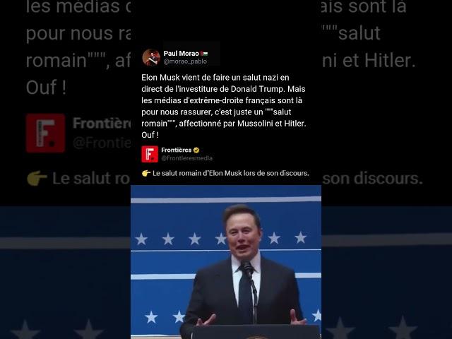 URGENT : Elon Musk fait un salut nazi en direct de l’investiture de Trump.