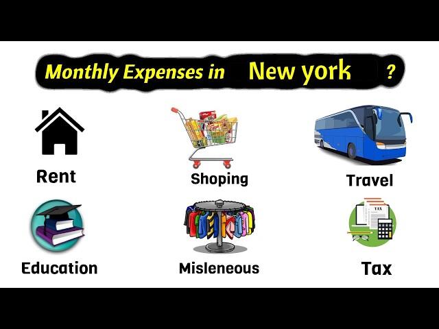 All living Expenses in New York : For Family and One Person