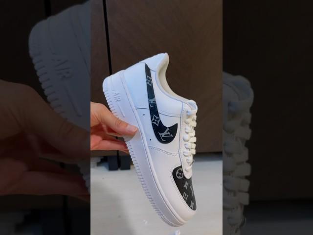 What color LV do you want to see next? #custom #sneakers #shorts #lv #customkicks #nikes #airforce1