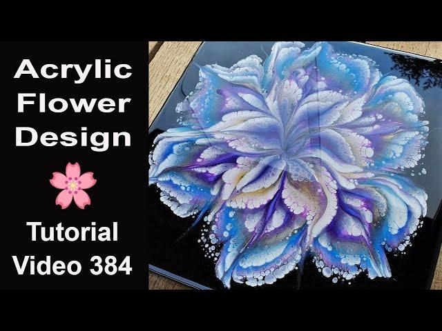 Acrylic Flower Design/ Start to Finish/ 2 Different Techniques