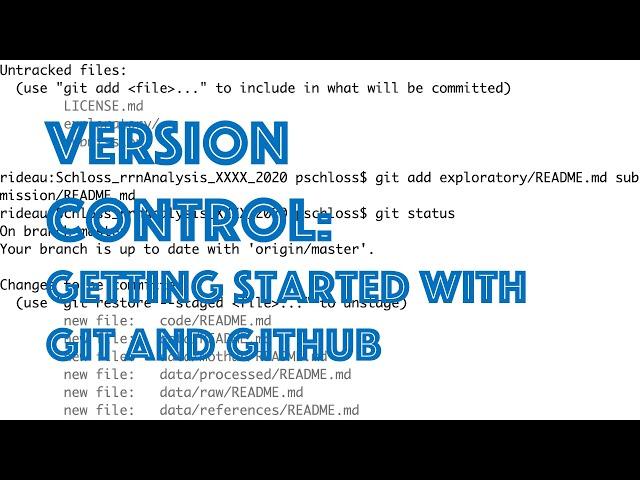 How to set up git for a bioinformatics project: using version control with git and GitHub (CC014)