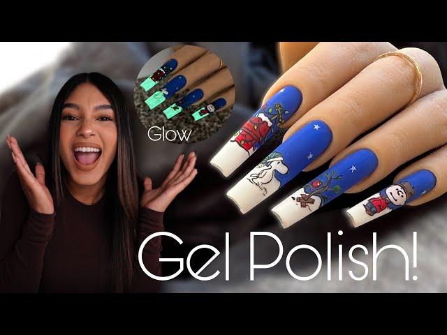 Doing Christmas Nail Art With Only Gel Polish | Profiles Backstage | Press On Nails