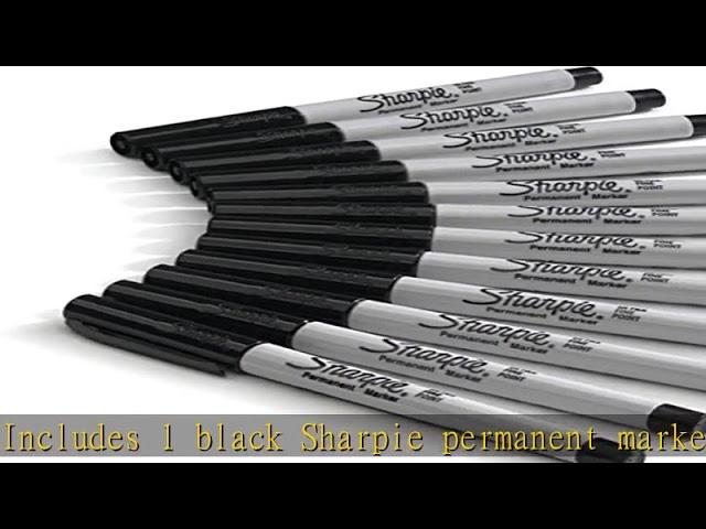 SHARPIE Permanent Markers, Ultra Fine Point, Black, 12 Count