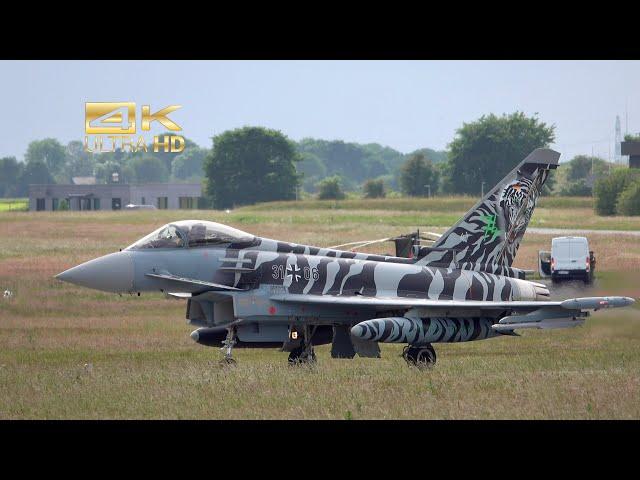 Eurofighter Typhoon & Dassault Rafale departure Jagel Airbase ETNS NTM 24 31+06 138.