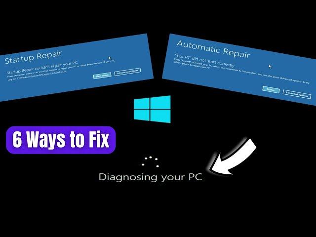 How to Fix Windows Stuck on Diagnosing Your PC at startup - (6 ways to Fix) in 2024