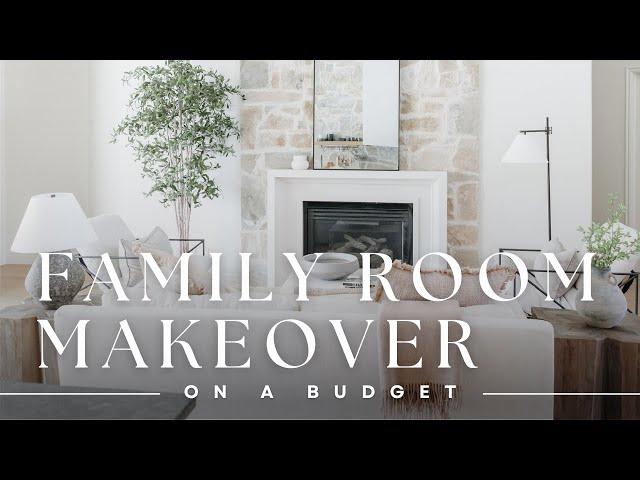 RH Inspired Room MAKEOVER on a BUDGET!! Mediterranean Modern Interior Design Style