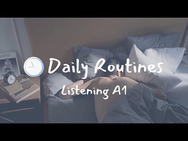 Daily Routine with Vocabulary | Listening A1 | English Portal