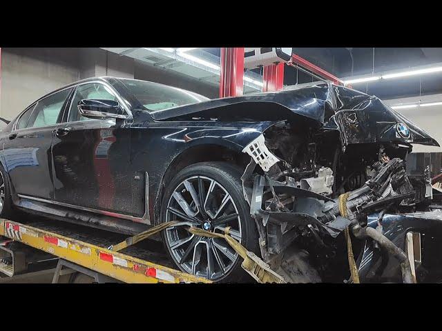 Restoration Of Accident BMW 740Li | Amazing Repair of a Destroyed Car.