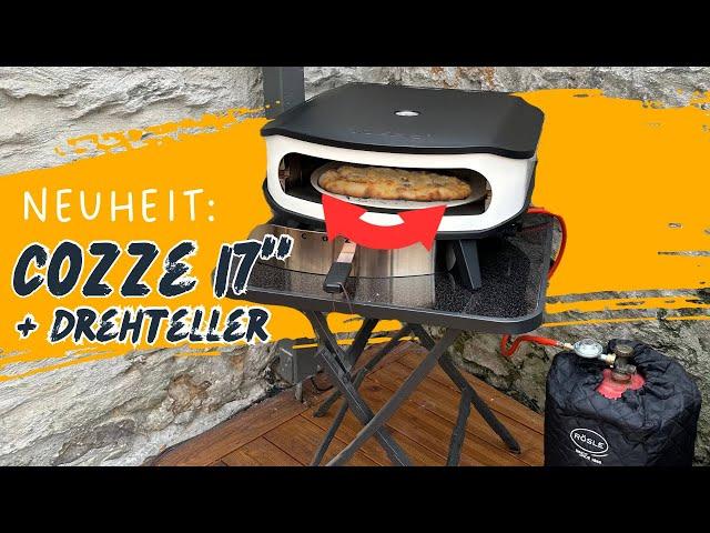 Erste Pizza im Cozze 17" Pizzaofen mit elektrischem Pizzastein (Drehteller) im Test - deutsch