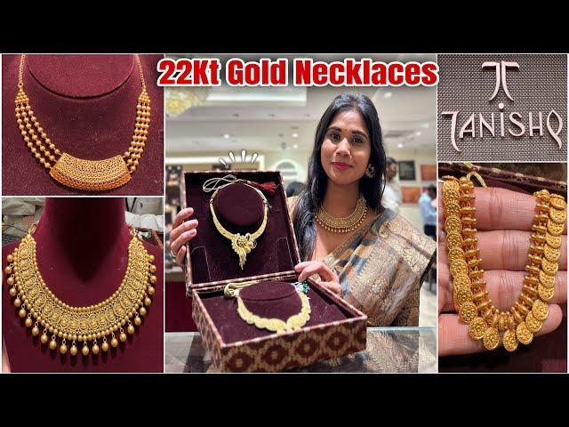 Tanishq NEW Gold Necklace Designs 13Gm Starts| Tanishq Light Weight Gold Necklace Designs & Price|