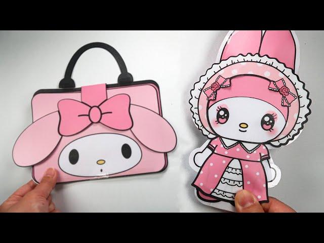 [ Paper Diy ] Sanrio My Melody Skincare & Outfit Blind Bag ASMR