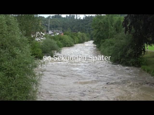 Flash Flood in der Töss 22.07.2016