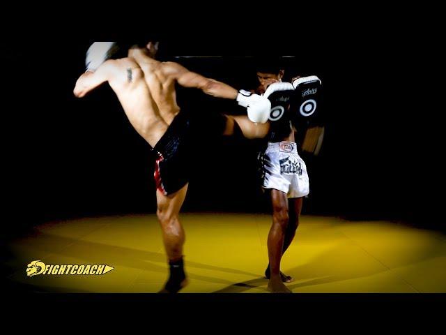 Muay Thai/MMA Striking Drill: Jab-Cross-Catch Kick-Knee/Roundhouse Kick