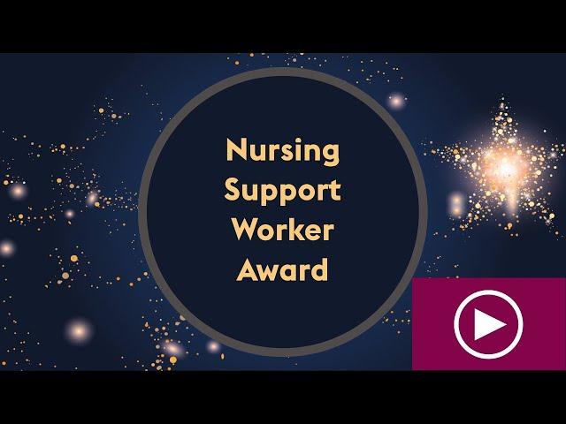 RCNi Nurse Awards 2020 - Nursing Support Worker