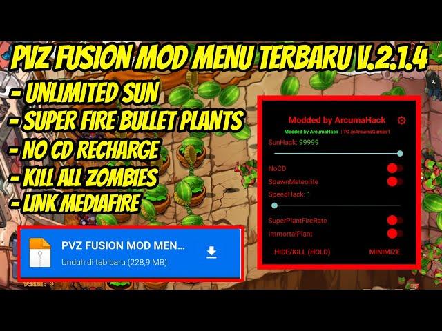 PVZ FUSION MOD MENU ANDROID VERSI TERBARU 2.1.4 - PVZ FUSION