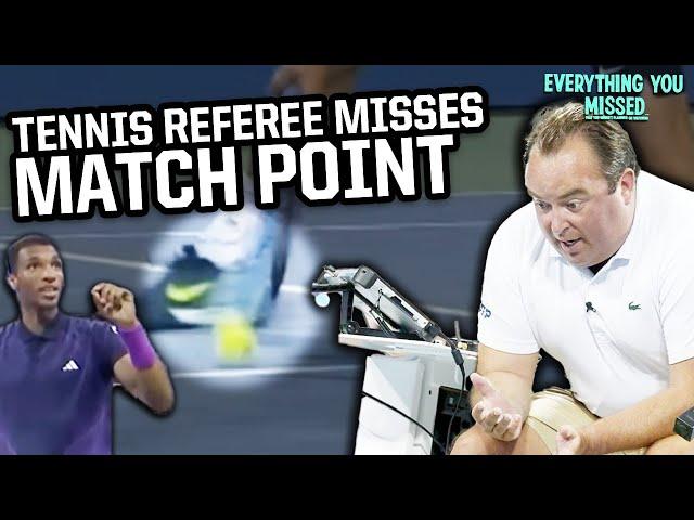 Referee decides tennis match with blown call that should be reviewable | Things You Missed