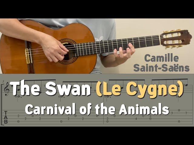 The Swan (Le Cygne) from Carnival of the Animals / Saint-Saëns (Guitar) [Notation + TAB]