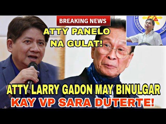 ATTY LARRY GADON SINUPAL-PAL SI ATTY SAL PANELO!