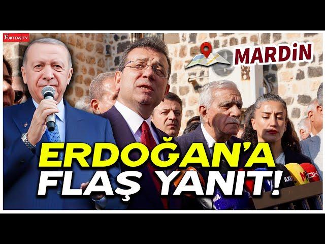 Ekrem İmamoğlu Cumhurbaşkanı Erdoğan'a Ahmet Türk'ün yanından yanıt verdi!