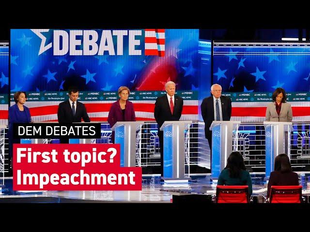 Candidates tackle Trump and impeachment during beginning of Democratic Debate | POLITICO