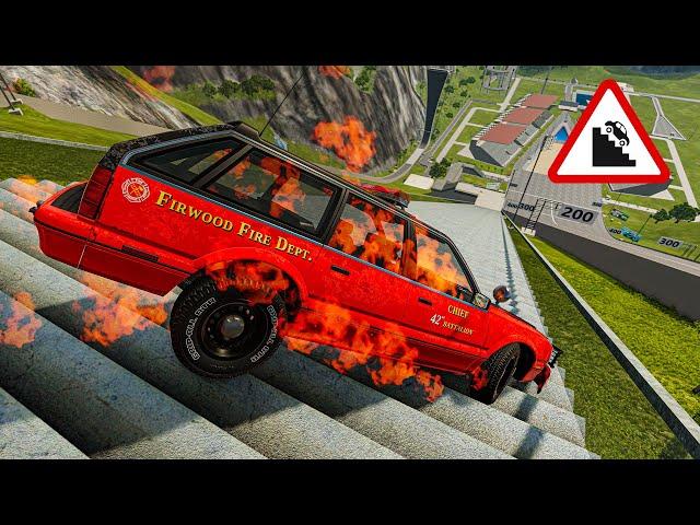 Cars VS Stairs #3 - BeamNG.Drive