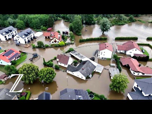 Drohnenbilder zeigen Ausmaß der Flut in Bayern