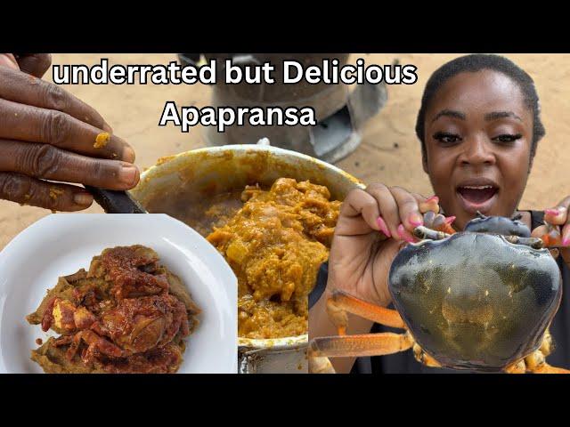 Cooking the Most Underrated but Delicious dish in Ghana Africa| APAPRANSA made with PALM NUT SOUP