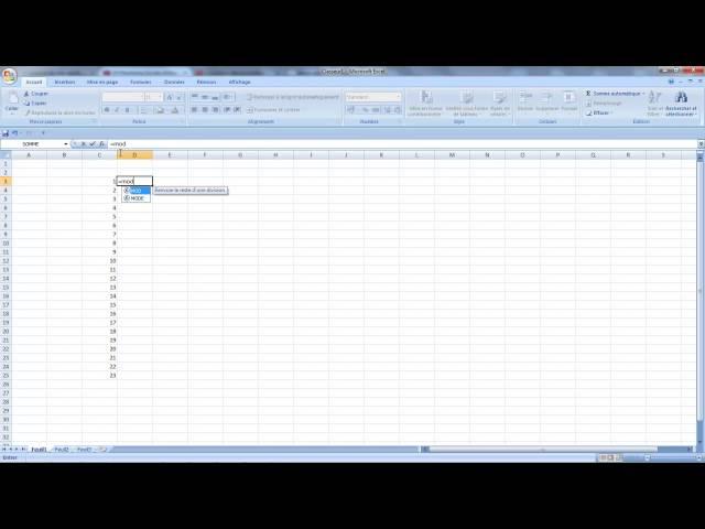 Pair et impair sur Excel