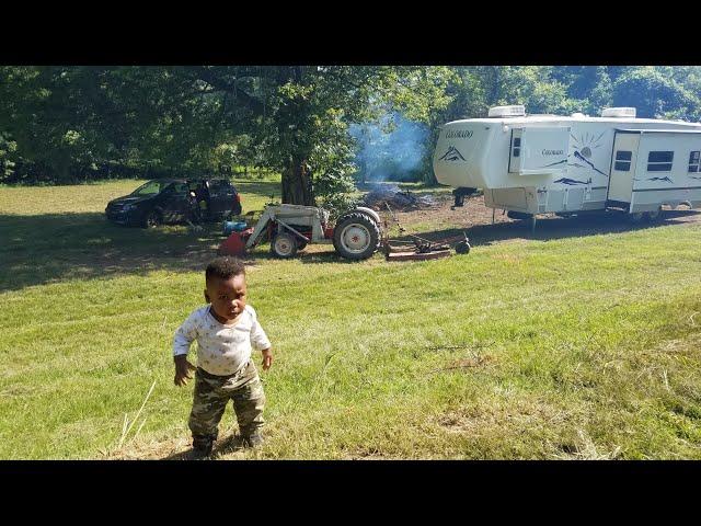 CLEANING UP AROUND THE FARM CAMPSITE