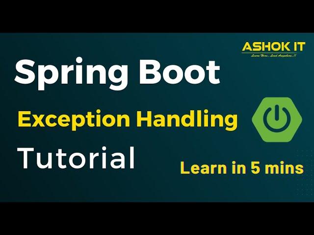 Spring Boot Custom Exception Handling Tutorial