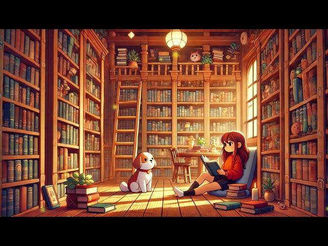 Cozy Library Lofi - Chill Beats to Relax and Study | FlowFi Lounge