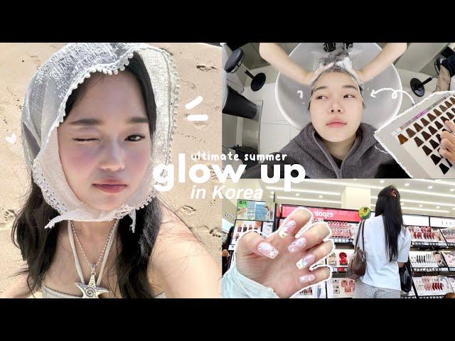 EXTREME glow up in KOREA for SUMMER 2024: $1000 skin treatments, kpop nail artist, haul etc