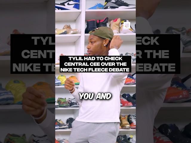 Tylil had to check Central Cee over the Nike Tech Fleece debate #sneakershopping