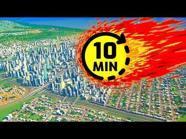 Cities Skylines, but a meteor strikes every 10 minutes!