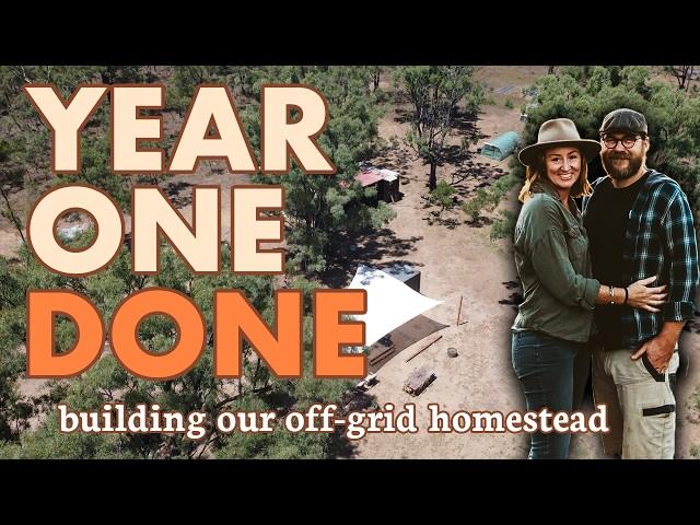 Building OUR DREAM Off Grid Homestead in the Australian Bush - One Year Timelapse